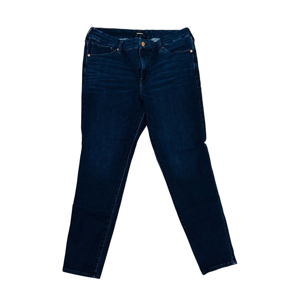 Express Dark Blue Skinny Jeans - Picture 4 of 7